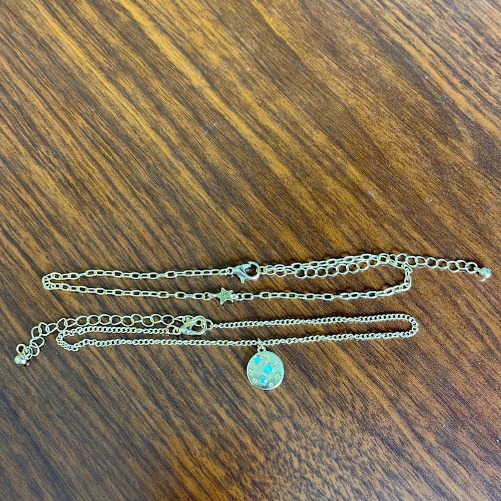 Gold Tone Star Anklet, torrid